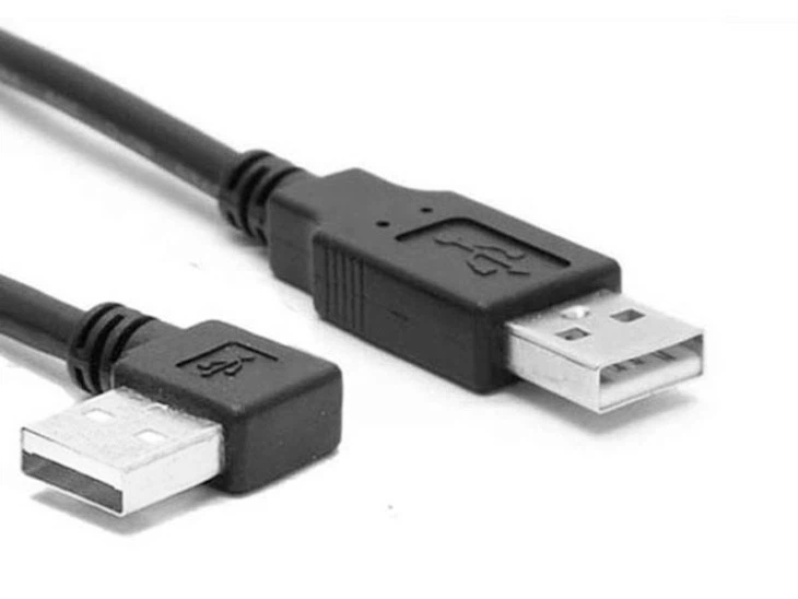 Висока скорост ляв ъгъл USB мъж към мъж кабел за 2.0 USB HHD