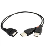 USB 2.0 сплитер Y 1 жена до 2 мъжки данни зареждане кабел удължител