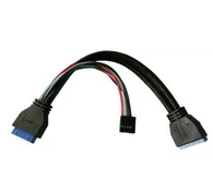 USB 3.0 20pin Mainboard мъжки към женски с USB2.0 9pin кабел